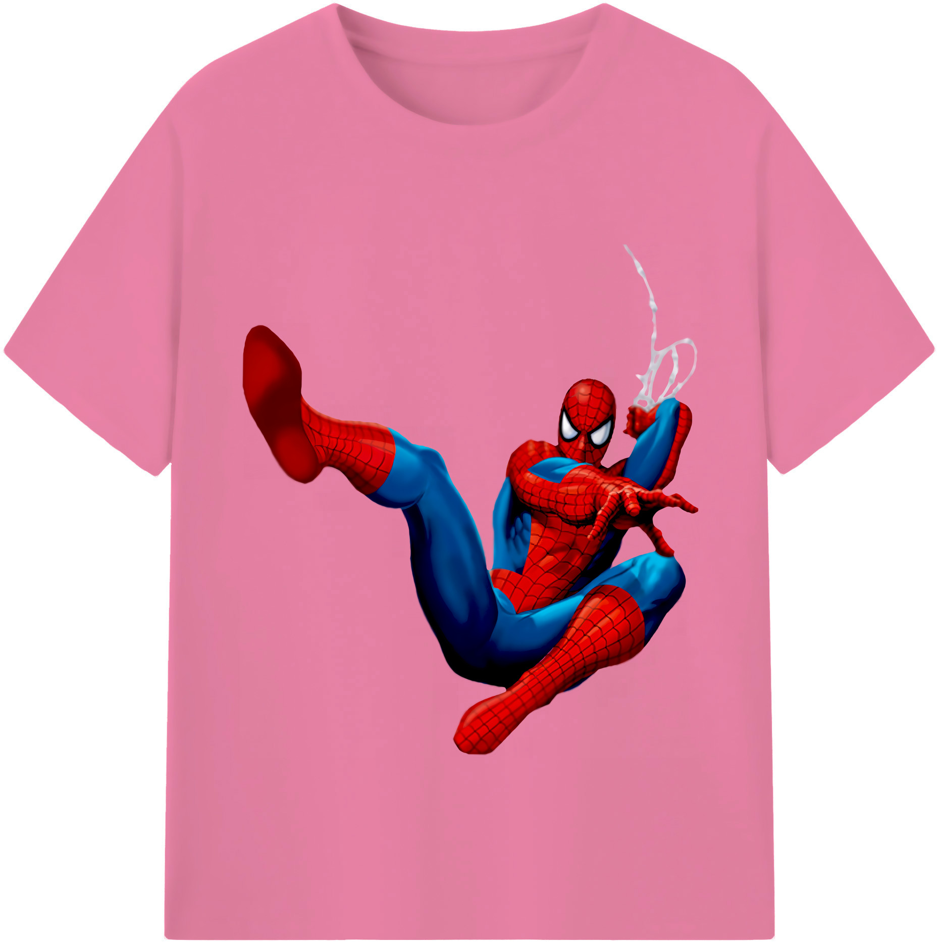 （画像用） Spider Man スパイダーマン 綿100％半袖Tシャツ（フロントプリント）